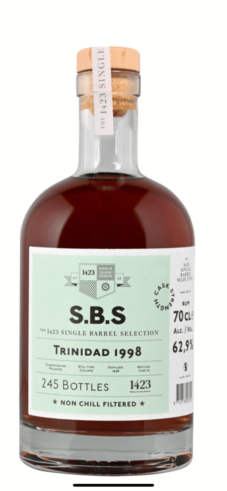 S.B.S Trinidad 1998 62,9% ABV - 70 cl