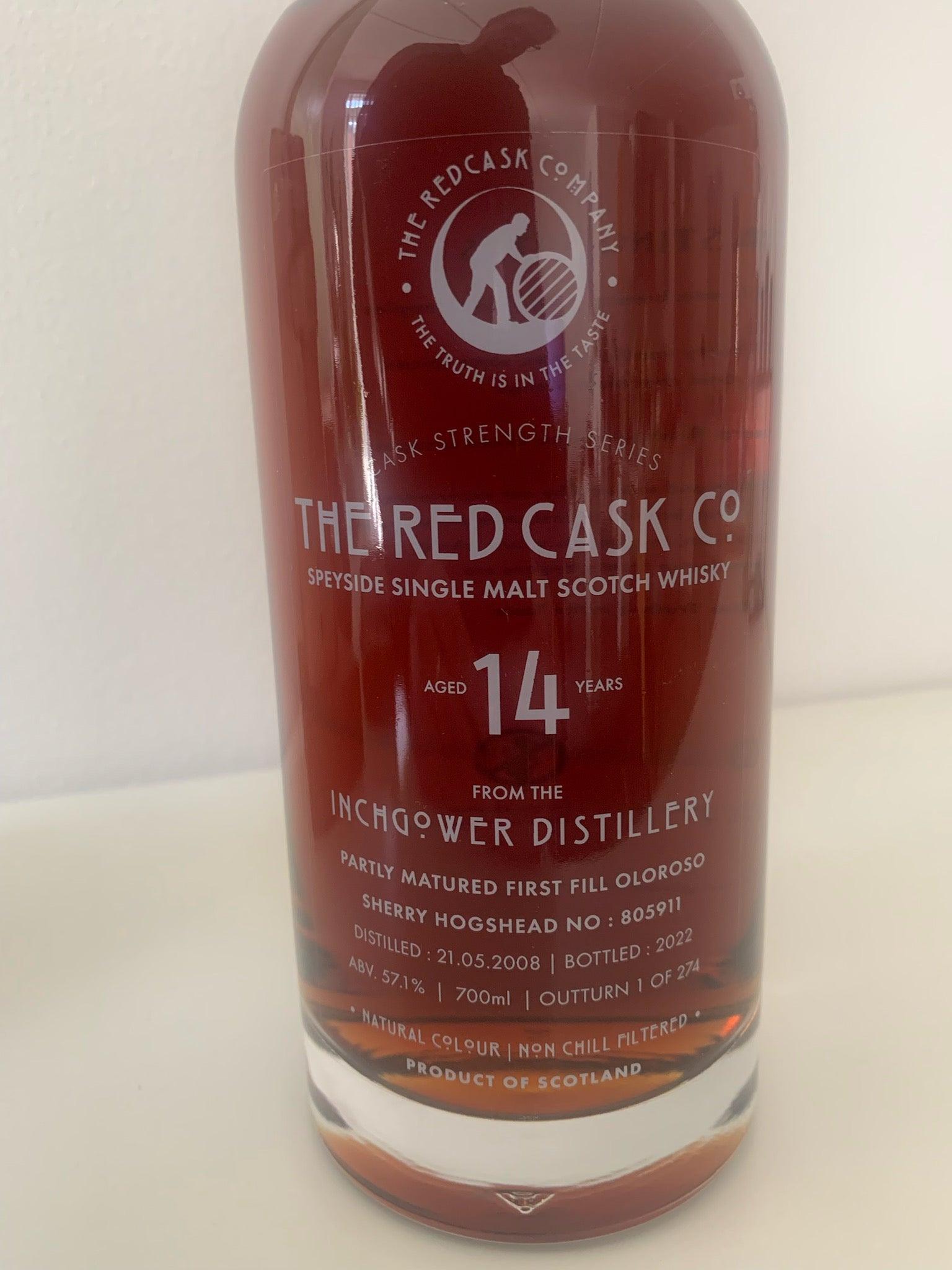 Inchgower 14 år 57,1%, First Fill Oloroso Sherry Partly Matured Hogshead Cask Strength